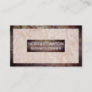 Rusted Metal Border Grunge Wall Background Business Card