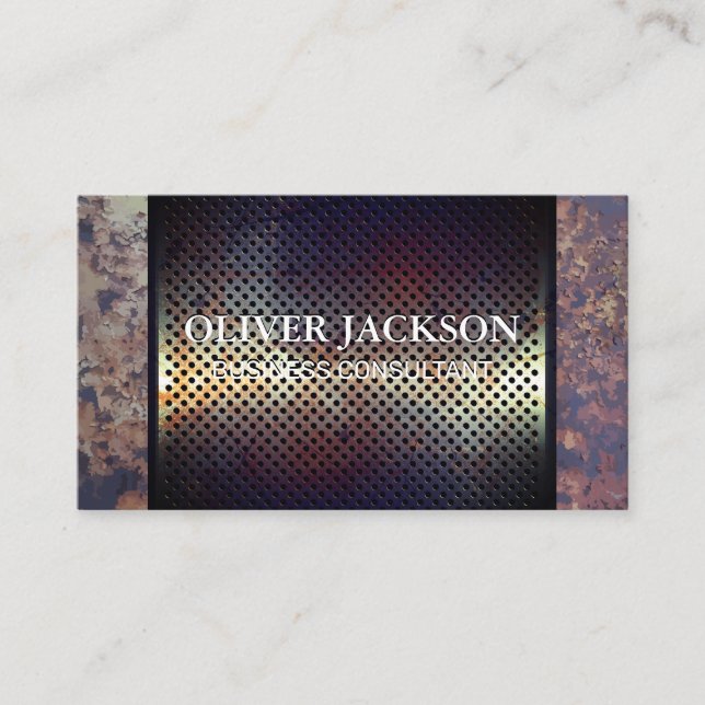 Rusted Metal Business Card (Front)