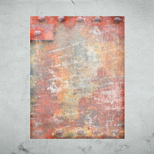 Rusted Metal Halloween Scrapbook Paper