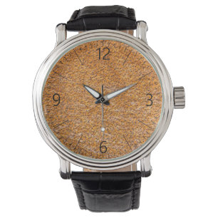 Rusted metal plate surface watch