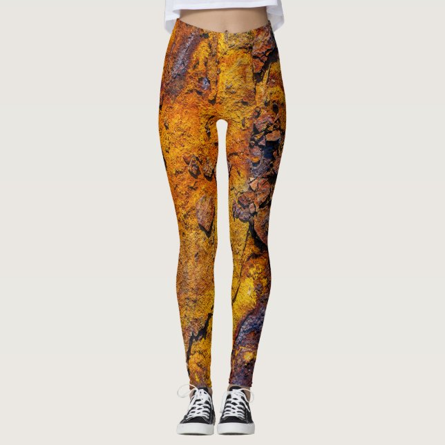 Rusted metal surface leggings (Front)