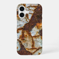 Rusted metal surface with peeling