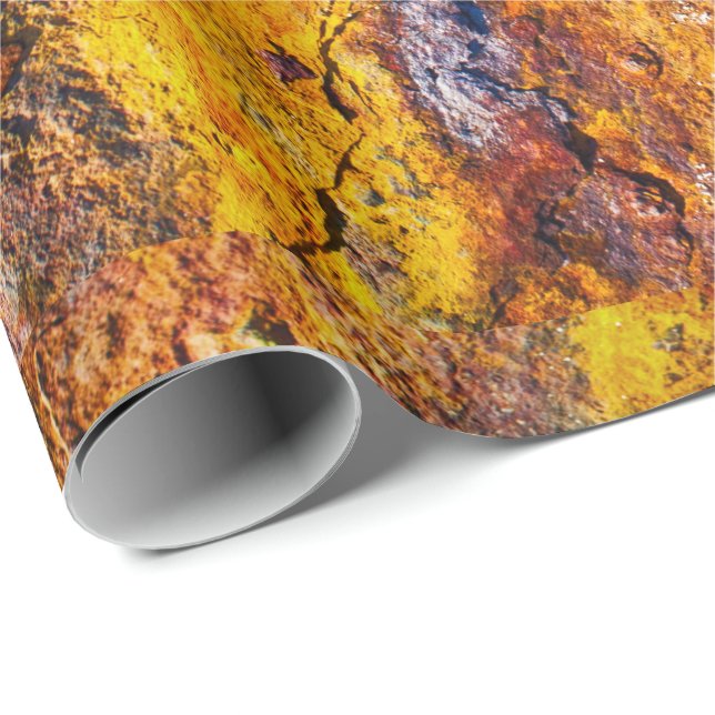 Rusted metal surface wrapping paper (Roll Corner)
