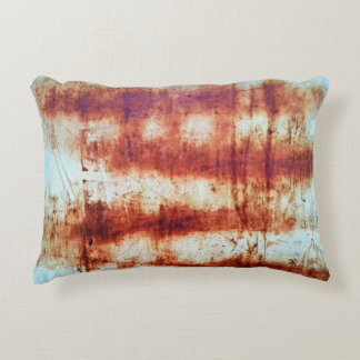 Rusted metal, textured background. decorative cushion