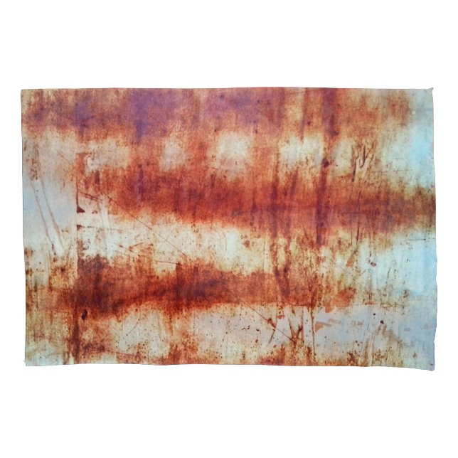 Rusted metal, textured background. pillowcase (Front)