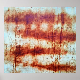 Rusted metal, textured background. poster