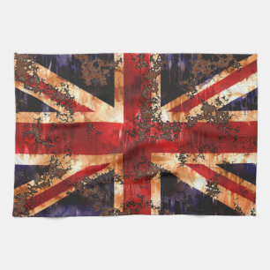 Rusted Patriotic United Kingdom Flag Tea Towel