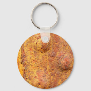Rusted Riveted Metal Key Ring