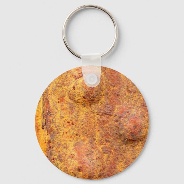 Rusted Riveted Metal Key Ring (Front)