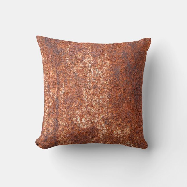 Rusted steel texture, abstract background. cushion (Front)
