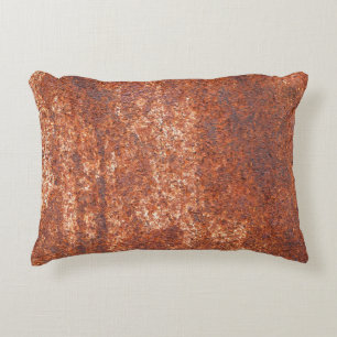 Rusted steel texture, abstract background. decorative cushion