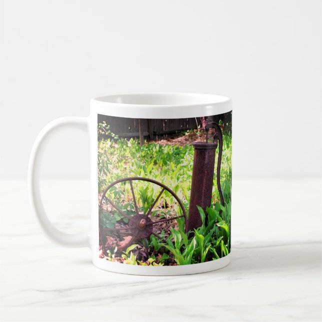 Rusted Things Flower Garden Coffee Mug (Left)