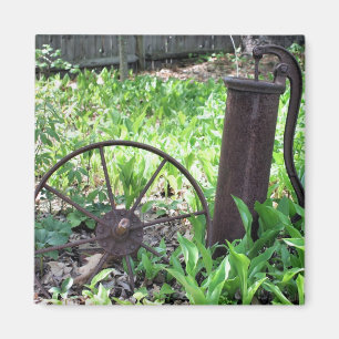 Rusted Things Flower Garden Nature Magnet