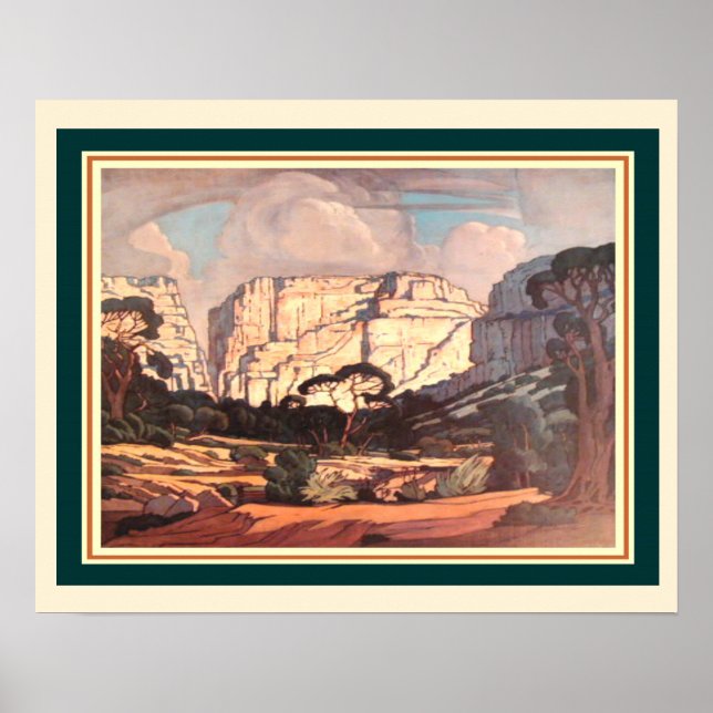Rustenburg Kloof S. Africa by J.H. Pierneef 16x20 Poster (Front)