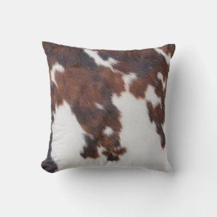 Rustic Сowhide Fur Print Cushion