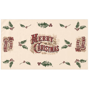 Rustic 1876 Merry Christmas Tablecloth
