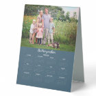 Rustic 2022 Dusty Blue Family Name Photo Calendar