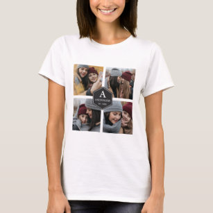 Rustic 4 Pictures Family Photo Collage T-Shirt