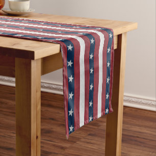 Rustic 4th of July Short Table Runner