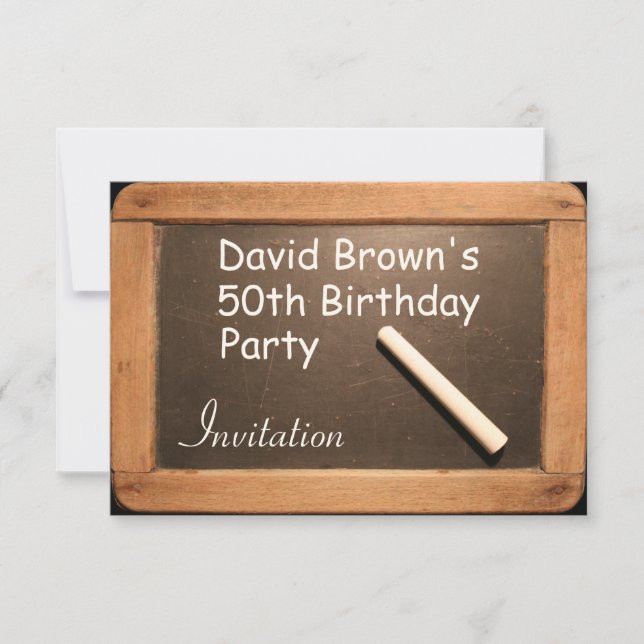 Rustic 50th Birthday Party Celebration Invitation (Front)