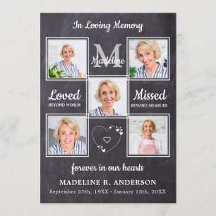 Rustic 5 Photos Memorial Order Of Service Funeral Program