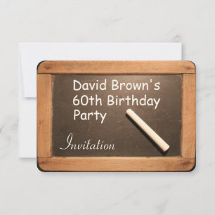 Rustic 60th Birthday Party Celebration Invitation