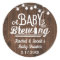 Rustic A Baby is Brewing Baby Shower Favour Label