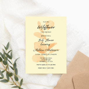 Rustic A Little Wildflower Girl Baby Shower Invitation