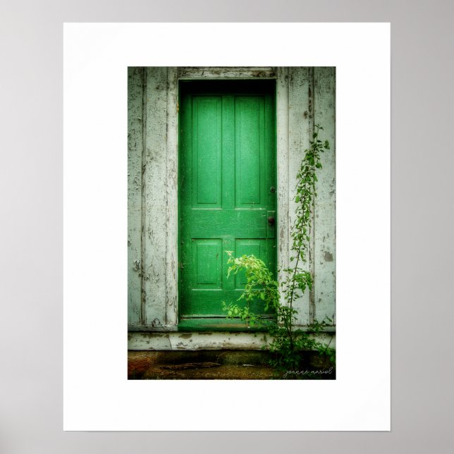 Rustic Abandoned Building Door Poster Print (Front)
