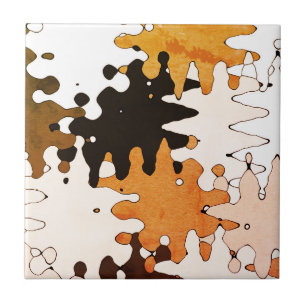 Rustic Abstract Art Ceramic Tile
