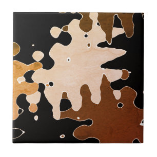 Rustic Abstract Art Ceramic Tile