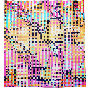 Rustic Abstract Pattern Shower Curtain