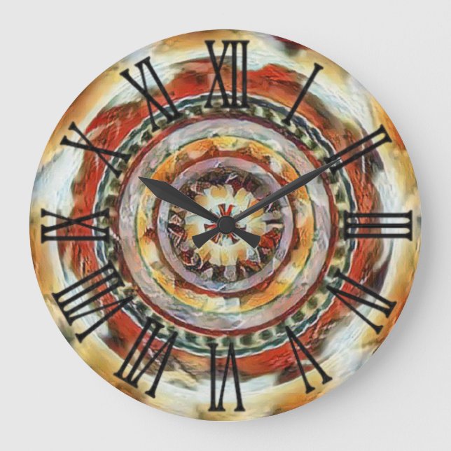 Rustic Abstract Southwest Wall Clock (Front)