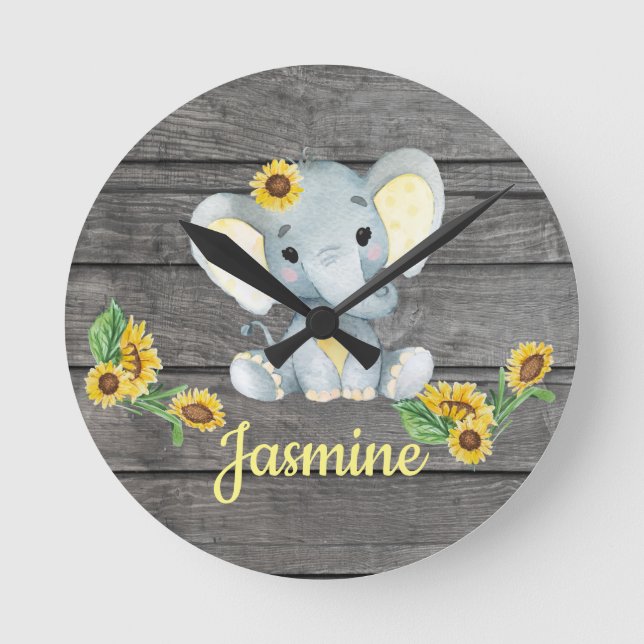 Rustic Acrylic Wall Clock, Round, Medium Round Clock (Front)