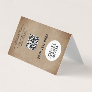 Rustic Add Logo Custom Text Company Promotion Business Card