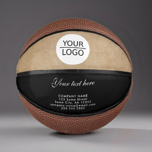 Rustic Add your Logo with Custom Text Company Mini Basketball