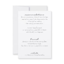 Rustic Additional Information Invitation Insert