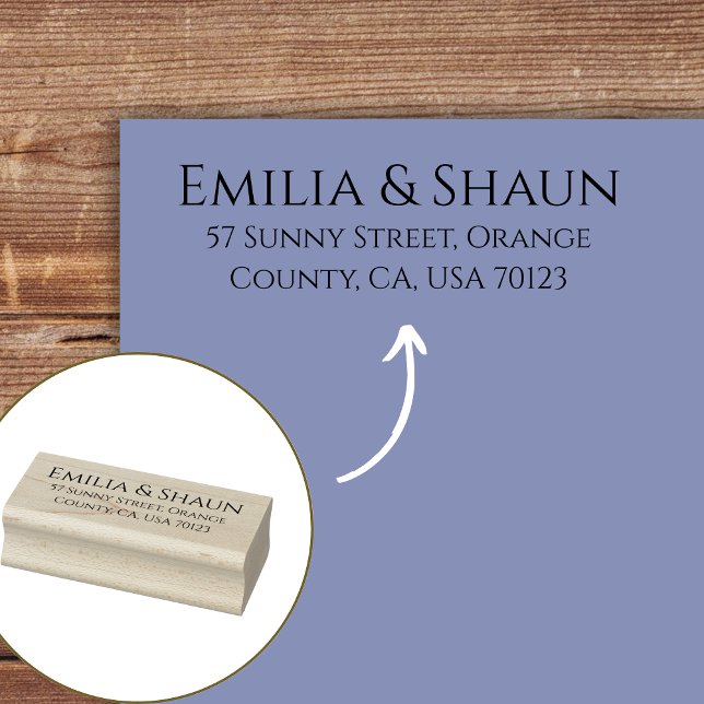 Rustic Address Old School Wood Art Stamp (Creator Uploaded)