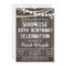 Rustic Adult Surprise Birthday Party Invitation