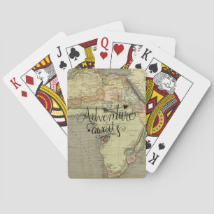 Rustic Adventure Awaits Old World Map Playing Cards
