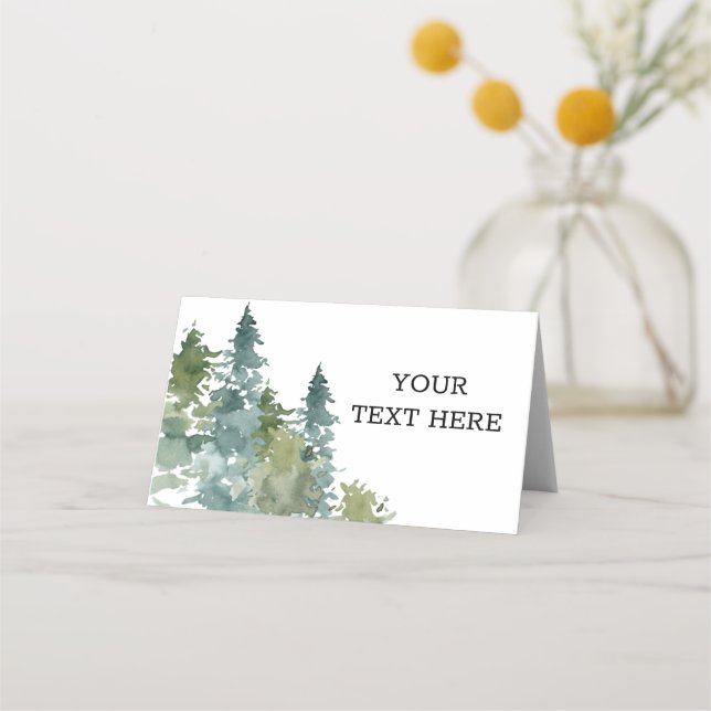 Rustic Adventure Baby Shower Table Tents Place Card (Front)