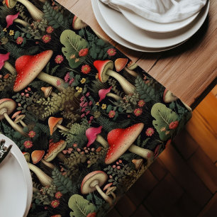 Rustic Aesthetic Table Runner Forest Fungi Charm