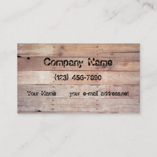 Rustic Aged Wood Planks Business Card