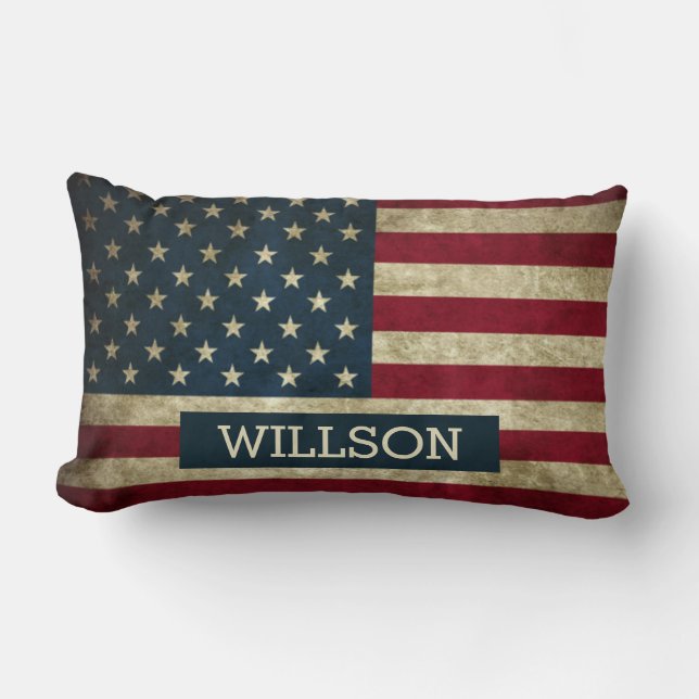 RUSTIC AMERICA FAMILY BACKDROP LUMBAR CUSHION (Front)
