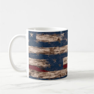 Rustic American Flag Classic Mug