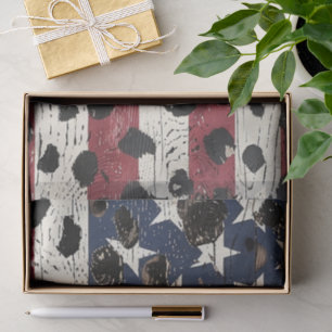 Rustic American Flag Leopard Print (2) Tissue Paper