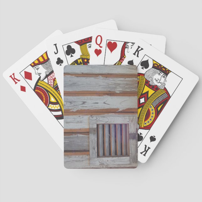 Rustic American Flag Playing Cards (Back)