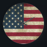Rustic American Flag styled clock<br><div class="desc">Rustic American flag clock design, 

Image info:

Pixabay License
Free for commercial use
No attribution required</div>