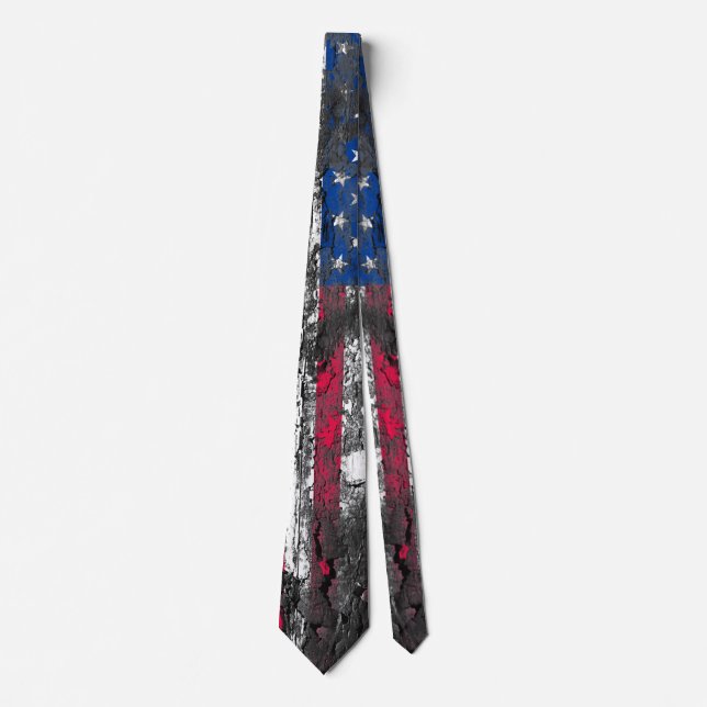 Rustic American Flag Tie (Front)