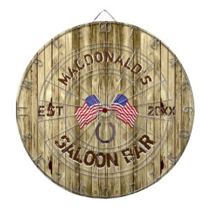 Rustic American saloon bar Dartboard